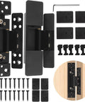 Ultra Thin 5 Inch Hidden Door Hinges for Secret Doors, 304 Stainless Steel, Heavy Duty Invisible Hinges With Silent 110 Degree Opening