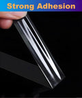 Ultra Thin Clear Double Sided Tape For DIY Crafts And Home Projects, strong peel and stick adhesive in hand close-up