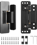 Hidden Door Hinges Two Pack Ultra Thin Concealed Hinges For Secret Doors Pantries And Closets No Tools Needed with screws and tools