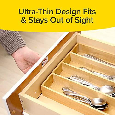 Ultra Thin Magnetic Cabinet And Drawer Magnets Sets installed on a wooden drawer, showing discreet and slim design for easy installation