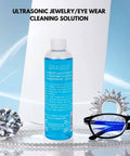 Ultrasonic Jewelry And Eyewear Cleaning Solution Concentrate 8 Oz Blue For Watches Glasses Jewelry with diamond and glasses
