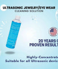 Ultrasonic Jewelry And Eyewear Cleaning Solution Concentrate 8 Oz Blue For Watches Glasses Jewelry, 20 years of proven results