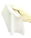 Ultrasonic Sealed Edge Cleanroom Wiper For Sensitive Surfaces 9 Inch By 9 Inch Polyester Knit shown in a hand