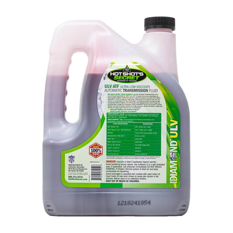 Green Diamond Ultra Low Viscosity ATF Fluid For Ford And GM 10 Speed Transmissions bottle front view with label details