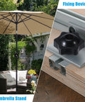 30 Pcs 1/4-20 Star Knobs with hexagon head shown on outdoor umbrella mount and sliding rail fixing device