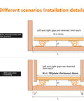Diagram showing installation details for Undermount Shelf Drawer Slide With Soft Close Full Extension Bottom Support.