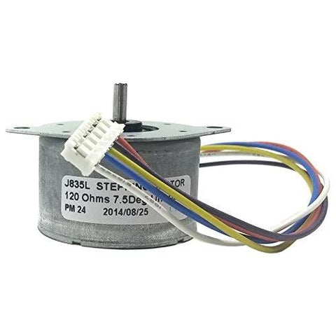 Unipolar Stepper Motor 5V DC Dual Coil Center-Tapped 7.5 Per Step 120 Ohm with connector and colorful wires