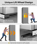 Appliance Rollers Heavy Duty, Newest Extendable Appliance Sliders, Liftable Washing Machine Base, woman moving refrigerator