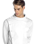 Unisex Lab Coat With Cuffed Sleeves And Snap Closure For Men And Women 43 Inch Length Classic Fit Premium Howie Style Dr James Poly Cotton Blend