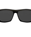 Front view of Unisex Safety Glasses With Matte Black Frame And Removable Side Shields Z87, featuring smoke lenses.