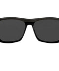 Back view of Unisex Safety Glasses With Matte Black Frame And Removable Side Shields Z87 showing matte finish and smoke lenses