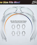 28 Pack Unisex Safety Glasses With Impact Resistant Lenses ANSI Z87.1 Certified, clear frame showing flexibility for various head shapes