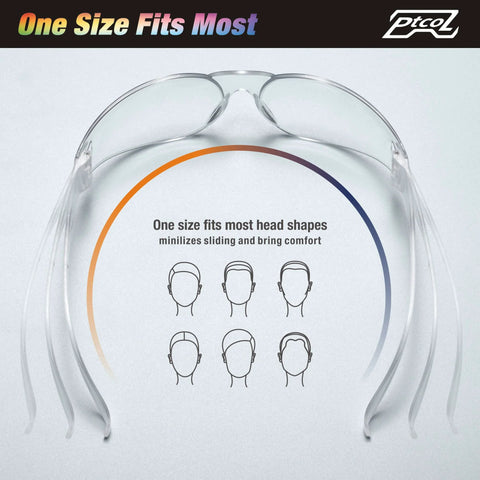 28 Pack Unisex Safety Glasses With Impact Resistant Lenses ANSI Z87.1 Certified, clear frame showing flexibility for various head shapes