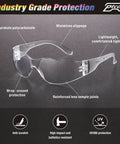 28 Pack Unisex Safety Glasses With Impact Resistant Lenses ANSI Z87.1 Certified, durable polycarbonate, wrap-around protection