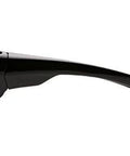 Side view of Unisex Safety Glasses Shade 3.0 IR Filter Scratch Resistant Black Frame with durable nylon material.