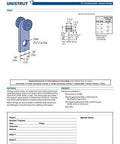 Genuine Unistrut P2949-EG 2 Wheel Trolley Assembly technical specifications drawing.