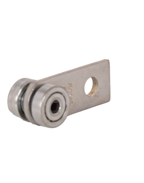 Genuine Unistrut P2949-EG 2 Wheel Trolley Assembly, side view, electro-galvanized zinc, for use with P1000 to P5501 strut channels.