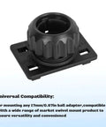 Close-up of 4 Pack Replacement Tightening Nuts With Button Lock For 17mm Ball Joint Mount Socket on a black base, for car mounts.