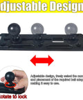 Universal 25mm Ball Mount Base Plate With Three Ball Joints For RAM Mounts, adjustable with rotate-to-lock feature.