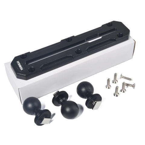 Universal 25mm Ball Mount Base Plate With Three Ball Joints For RAM Mounts B Size Double Socket Arm Heavy Duty Mounting Plate With Screws