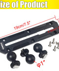 Universal 25mm Ball Mount Base Plate With Three Ball Joints For RAM Mounts B Size Double Socket Arm Heavy Duty Mounting Plate With Screws