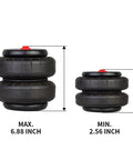 2500 Lb Universal Replacement Air Spring Bag With Half Inch NPT And Double Bellows For Heavy Duty Truck Suspension Two Pack