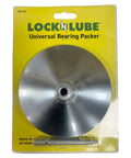 Universal Bearing Packer, LNL145, metal disk and rod in packaging for wheel bearings on trailers and machinery