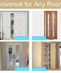 Variety of doors showing use of Bifold Door Hardware Kits with 36 Inch Long Track for Folding Closet and Indoor Use