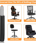 Universal chair cylinder for gaming, office, stool, and executive chairs, fitting 99% of rolling models.