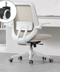 2 Inch Universal Office Chair Wheels Set Of 5 Heavy Duty Rubber Casters White No Noise Polyurethane Replacement For Standard Size Chairs Protect Floors With Smooth Silent Rolling And Durable Construction on office chair