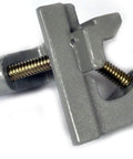 Universal Clamp Holder Jumbo Size for 5mm to 20mm Rods, dual rod perpendicular mount, metal thumb screw, side view