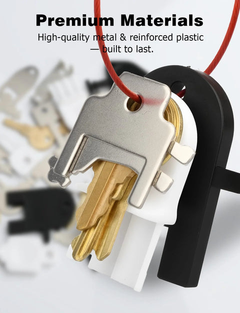 Universal Dispenser Key Set For Paper Towel, Toilet Paper, And Soap Dispensers With 29 Replacement Keys Fits Most Brands, metal and plastic keys.