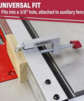 Universal Fence Clamps For Table Saws And Router Tables 2 Pack With Three Eighths Inch Rod for auxiliary fences Milescraft 4009