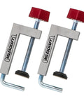 Universal Fence Clamps For Table Saws And Router Tables 2 Pack With Three Eighths Inch Rod Lightweight Aluminum Construction Milescraft 4009
