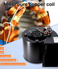 Image of Universal Furnace Blower Fan Replacement For Dayton 1TDT8 5C508 Century 9459 JE2J047NS JEJ047 115V 50 60Hz, copper coil close-up