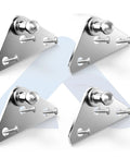 Universal Ball Stud Mounting Brackets For Gas Struts And Shocks 10Mm Holes Includes 4 Flat Brackets And 12 Screws Fits 10Mm Ball Sockets