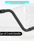 Universal Grain Trailer Crank Handle 13/16 Inch Square Drive 14 Inch Throw in black metal with rust-resistant finish