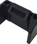 Universal level holder with locking mounts, black color, StealthMounts compatible accessory for job site leveling, 4 pack shown.