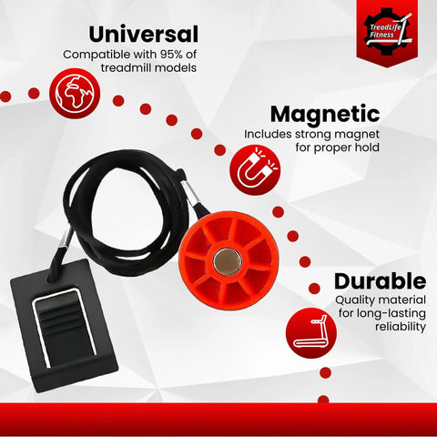Universal Treadmill Magnet Safety Key Replacement Fits Over 3,000 Models And Plays Nice With NordicTrack ProForm Image Icon Weslo