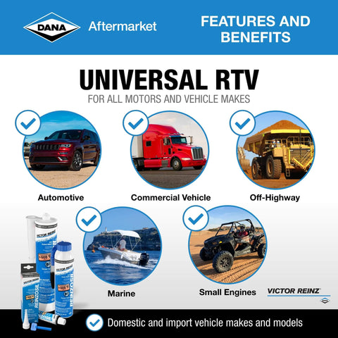 Reinzosil RTV Silicone Sealant Tube, 70 Ml, Universal Automotive Gasket Maker, High Temperature Resistant, oil and fluids resistant