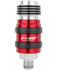 5 In One Universal Safety Exhaust Quick Connect Industrial Coupler 1/4 Inch NPT Male Accepts All Major Interchanges