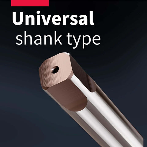 Close-up of universal shank in Hand Reamer Set For Metal H8 Precision Straight Slot Reamers 4mm 6mm 8mm 10mm 12mm 5 Piece DRINYOUNG Kit