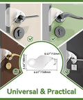 Two Pack Door Silencer For Quiet Close, Child Proof Door Closer Cushion And Baby Door Latch Cover on various door handles