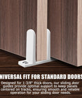 4 Pack Universal ABS Sliding Closet Door Floor Guides For 1-3/8 Inch Thick Doors White With Screws Durable Centering Guides