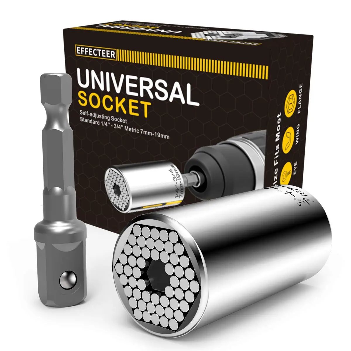 Universal Self-Adjusting Socket Set for DIY Gifts