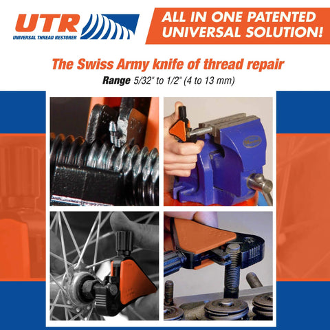 Go To Universal Thread Restorer Tool External Thread Repair Kit All In One For Auto Industrial And Home Repairs in use examples