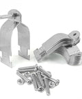 Ten-piece universal tube clamps deliver secure, corrosion-resistant support for Unistrut channels; 2 inch wall mount conduits, bolts and nuts included