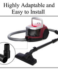 Two Piece Universal Vacuum Hose Adapter Kit with reducer for wet dry shop vac, ergonomic grip, converts 1.26 to 1.37 inch ports.