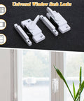 10-Pack Universal Window Sash Locks provide reinforced security with cam-action latches, shown with white finish and mounting hardware.