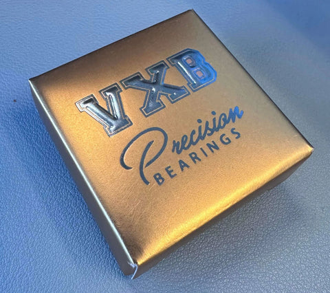 VXB Precision Bearings box showcasing premium quality ball bearing packaging.